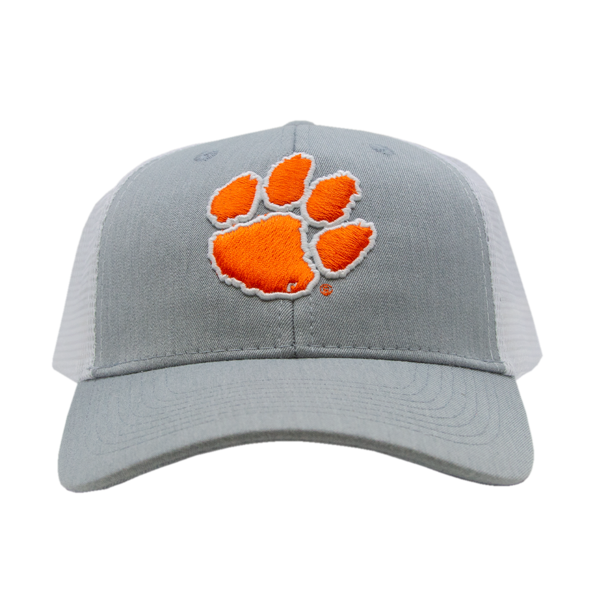 Clemson Mesh Back Cap - Heather Gray/White