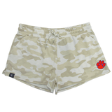 Clemson Ladies Terry Short with Orange Paw - Neutral Camo