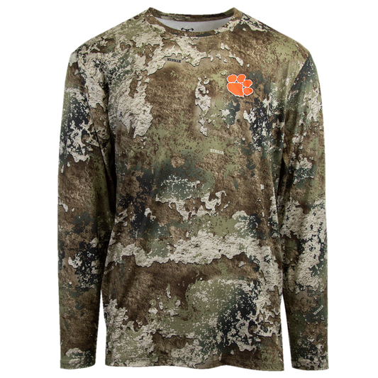 Clemson Youth Long Sleeve Performance Tee - Strata