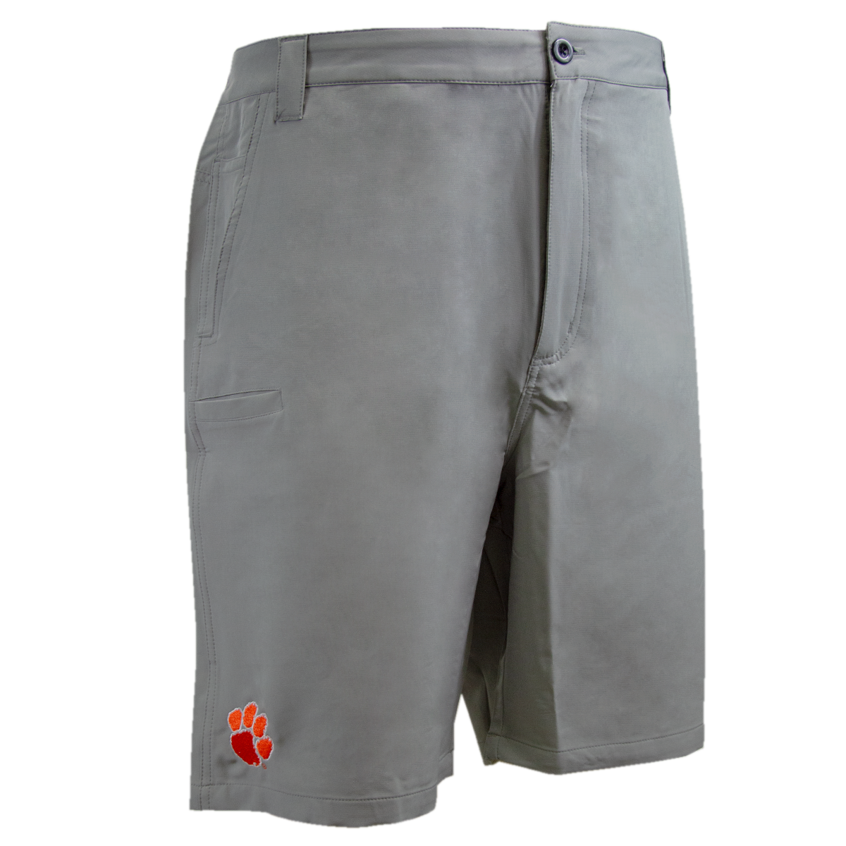 Clemson Men's Twin Reef Short with Orange Tiger Paw - Moon Mist