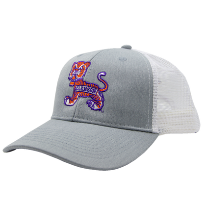 Clemson Classic Mesh Back Cap - Heather Gray/White