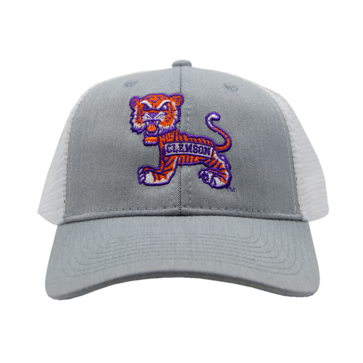 Clemson Classic Mesh Back Cap - Heather Gray/White