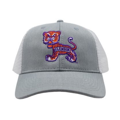 Clemson Classic Mesh Back Cap - Heather Gray/White