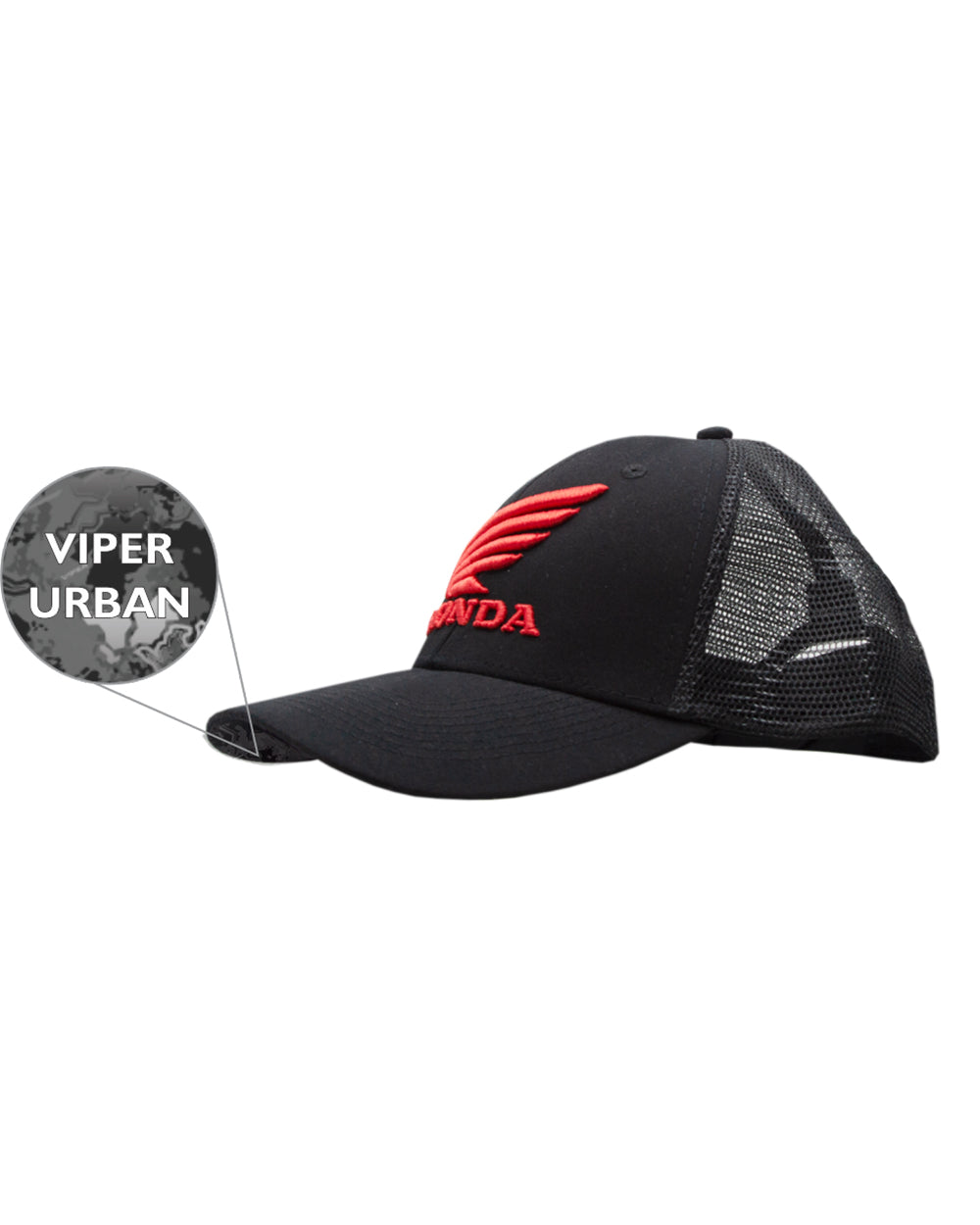 Honda TrueTimber Viper Urban Black Mesh Back Cap - Red Honda Logo