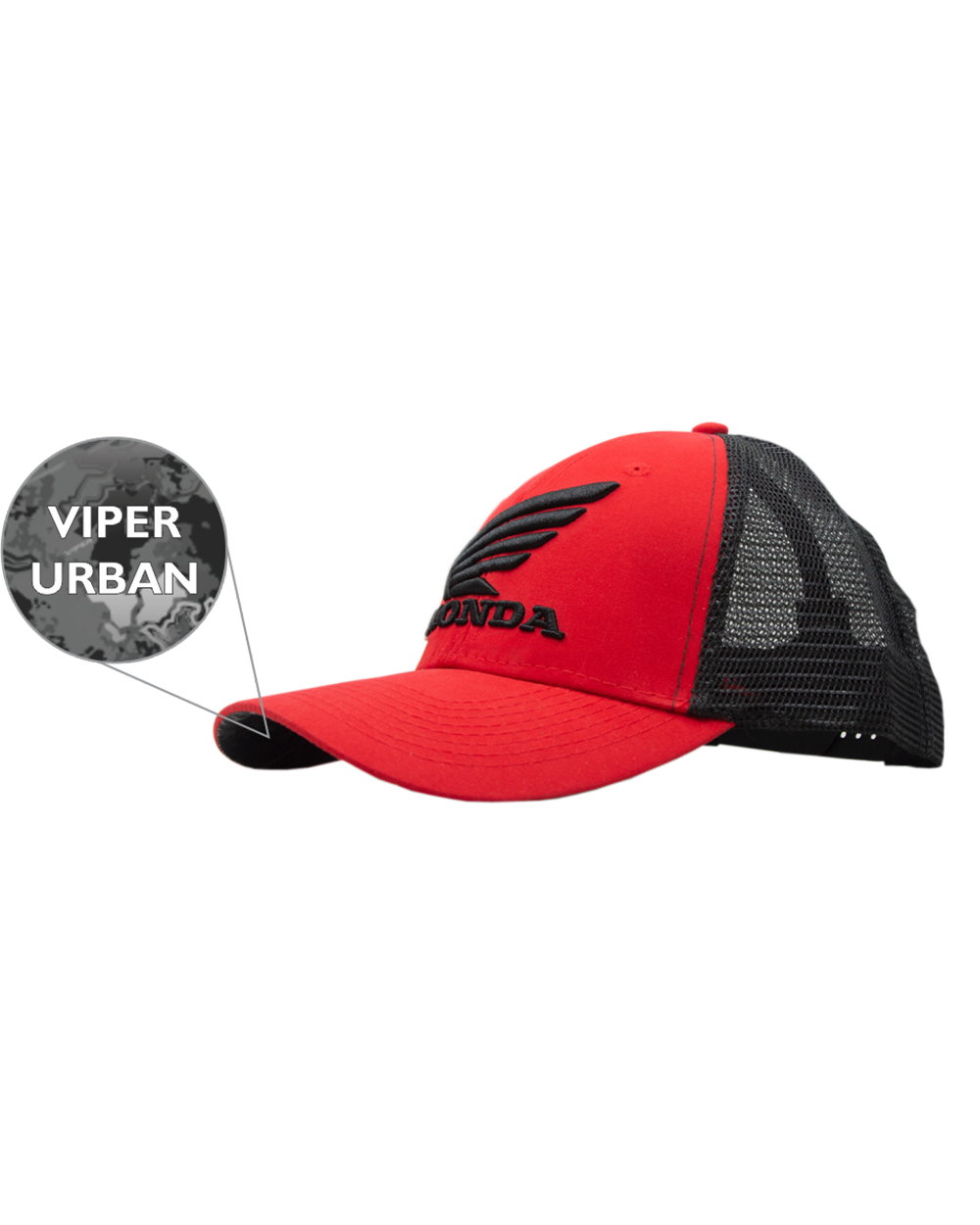 Honda TrueTimber Viper Urban Red and Black Mesh Back Cap - Black Logo