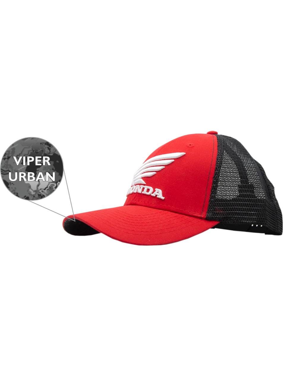 Honda TrueTimber Viper Urban Red and Black Mesh Back Cap - White Honda Logo