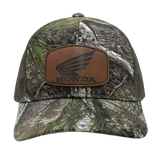 Honda Atera Camo/Canteen Green Mesh Back Cap with Leather Honda Logo Patch