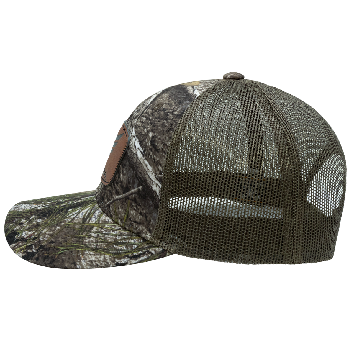 Honda Atera Camo/Canteen Green Mesh Back Cap with Leather Honda Logo Patch