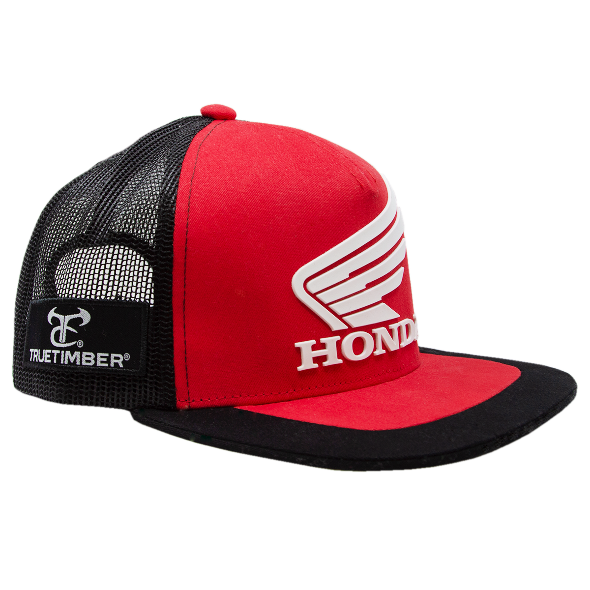 Honda HRC Red and Black Flat Bill Mesh Back Cap - White Logo