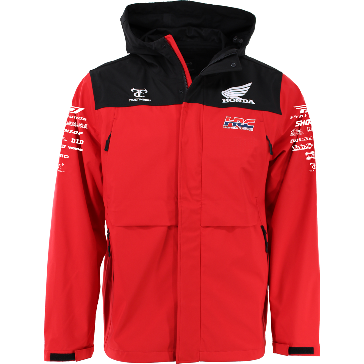 Honda TrueTimber Red and Black Lightweight Waterproof Wind Jacket