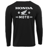 Honda Moto Performance Long Sleeve Tee - Black