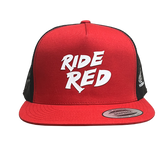 Honda Ride Red Flat Bill Mesh Back Cap