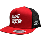 Honda Ride Red Flat Bill Mesh Back Cap