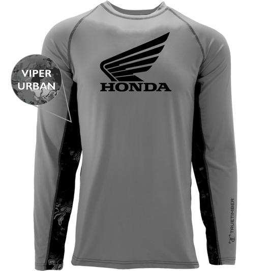 Honda TrueTimber Vapor Gray/Viper Urban Long Sleeve RipWater Tee - Black Honda Logo