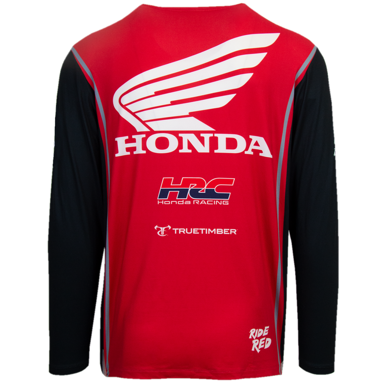 Honda TrueTimber Honda HRC Red and Black Long Sleeve Performance Tee