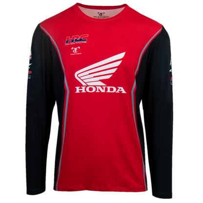 Honda TrueTimber Honda HRC Red and Black Long Sleeve Performance Tee