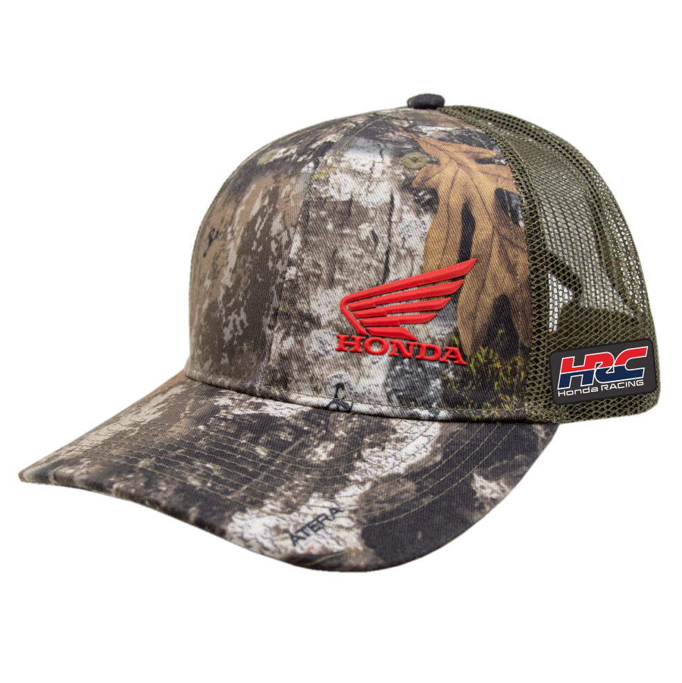 Honda TrueTimber Atera Camo/Canteen Green Mesh Back Cap - Red Logo