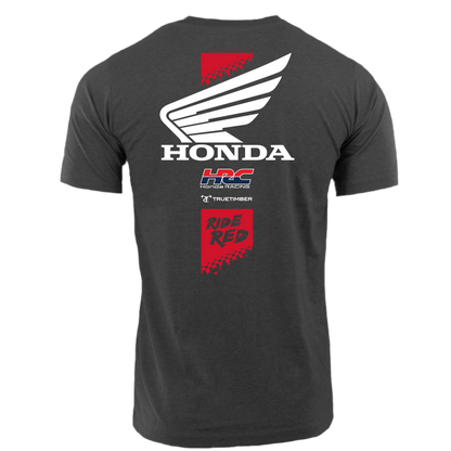 Honda TrueTimber Charcoal Heather Stripe Short Sleeve Tee