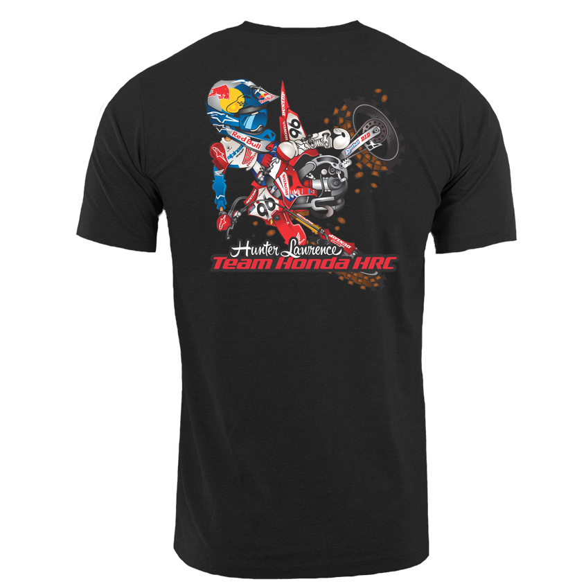 Honda HRC TrueTimber Hunter Lawrence Black Short Sleeve Graphic Tee