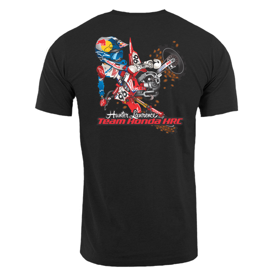 Honda HRC TrueTimber Hunter Lawrence Black Short Sleeve Graphic Tee