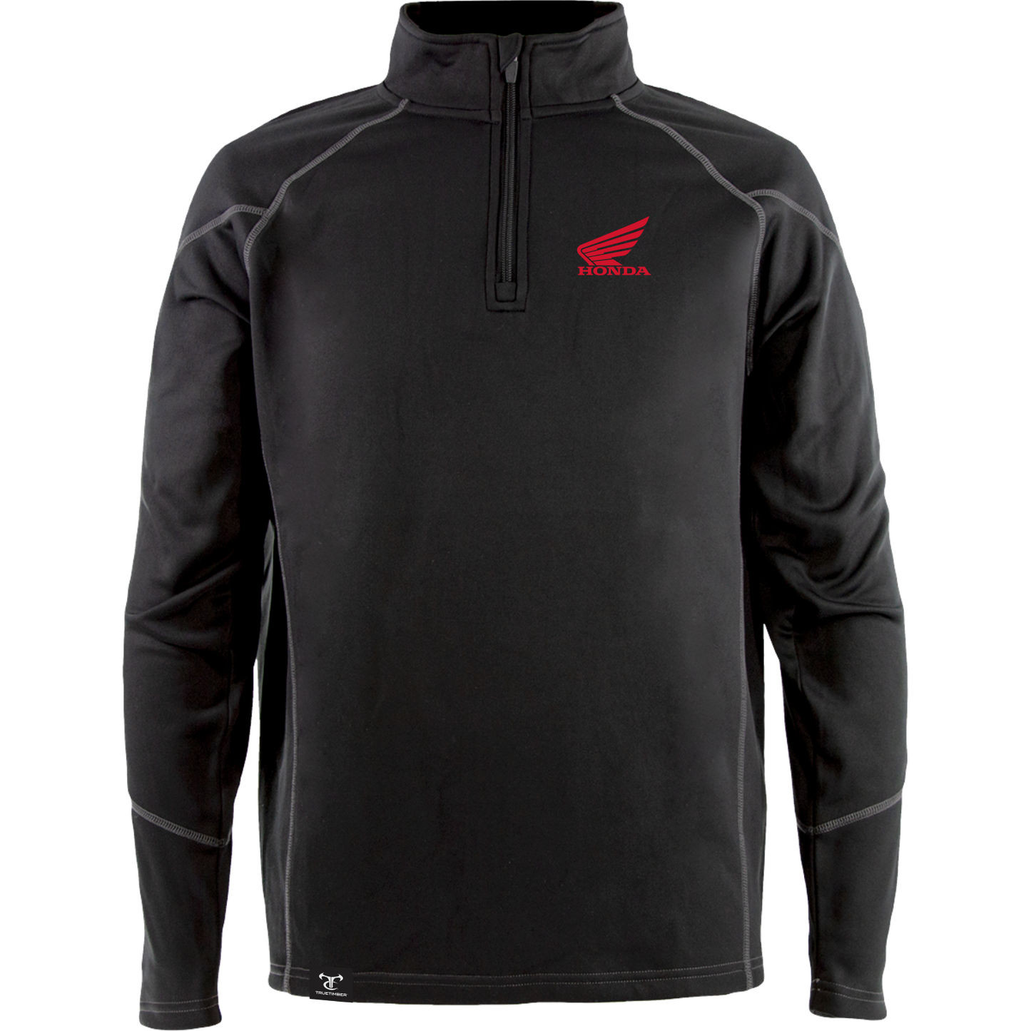 Honda TrueTimber Black Quarter Zip Pullover - Red Logo