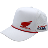 Honda 5 Panel, Die Cut Cap - White