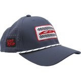 Honda CBR 6 Panel Mesh Laser Cut Rope Cap w/Multicolor Logo - Navy