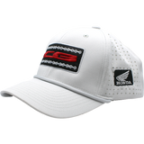 Honda CB 6 Panel Mesh Laser Cut Rope Cap w/Multicolor Logo - Gray