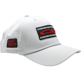Honda CB 6 Panel Mesh Laser Cut Rope Cap w/Multicolor Logo - Gray