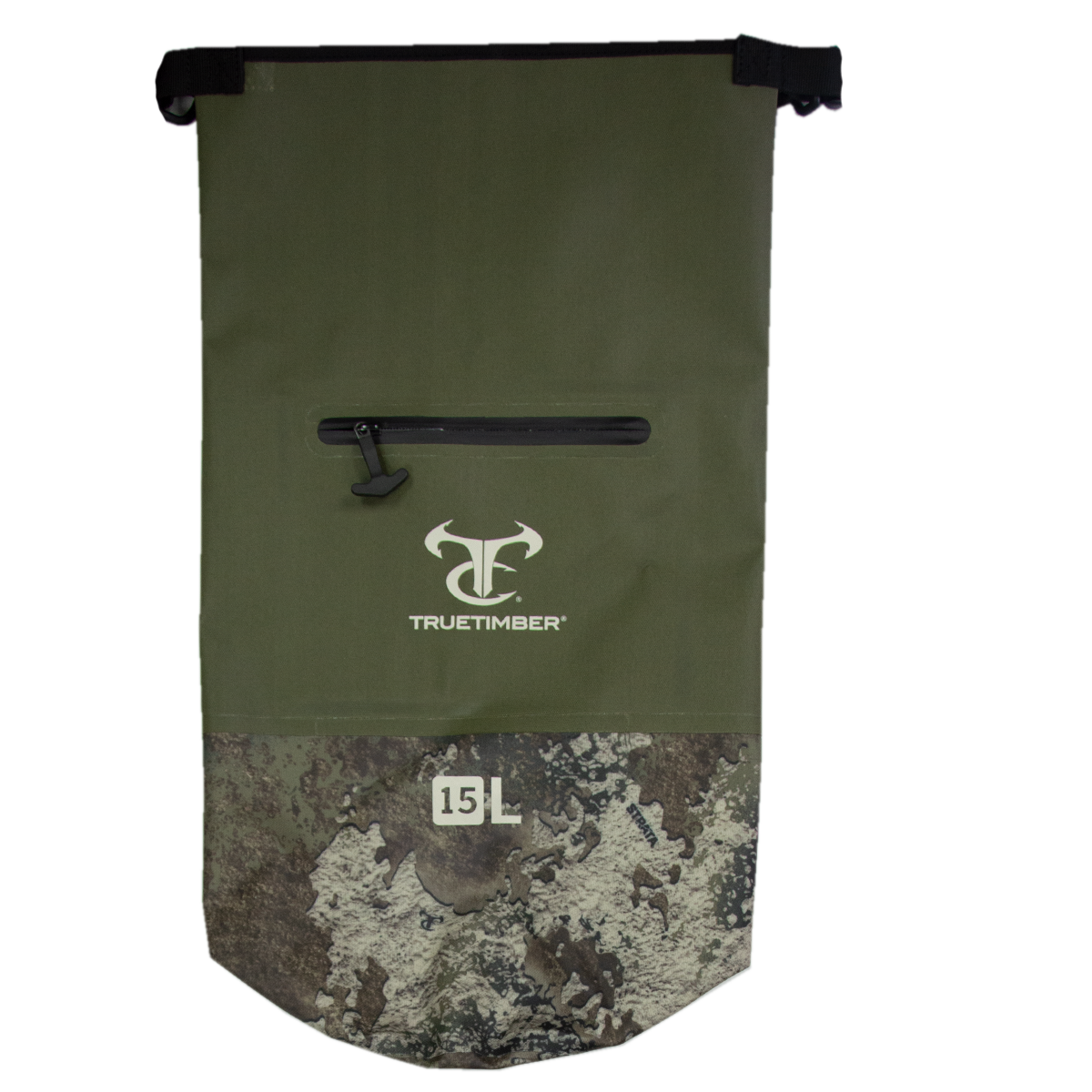 15L Round Dry Bag - Olive/Strata