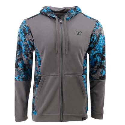 Full Zip Performance Hoodie - December Sky/RipTide