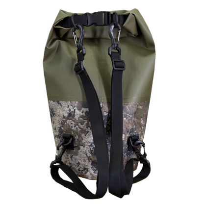 15L Round Dry Bag - Olive/Strata