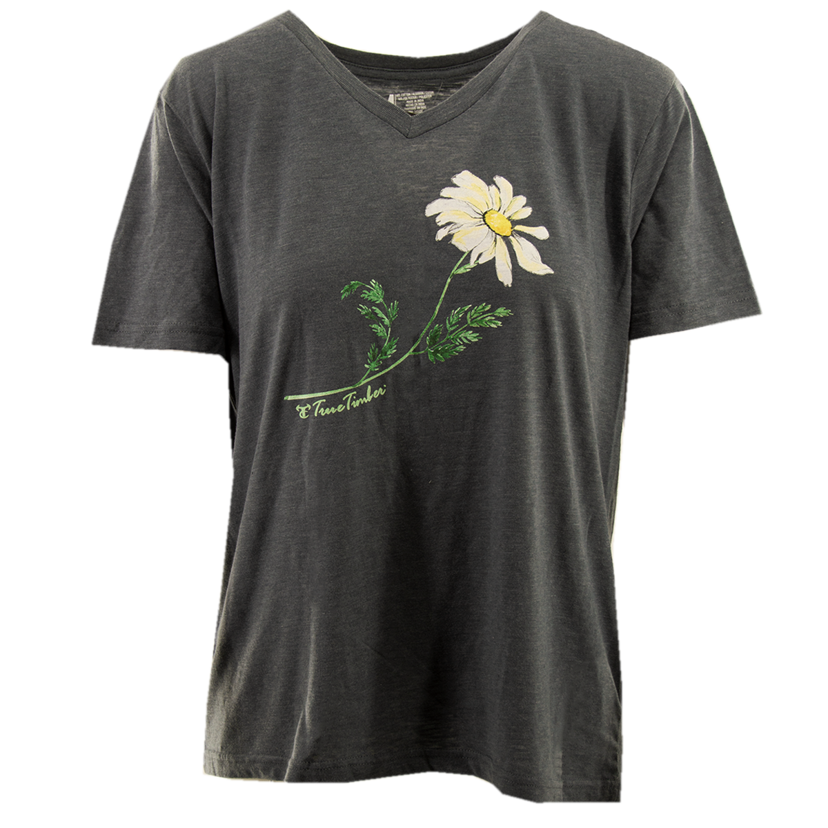 Ladies Daisy V-neck - Charcoal