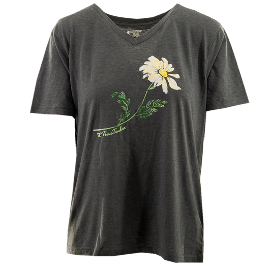 Ladies Daisy V-neck - Charcoal