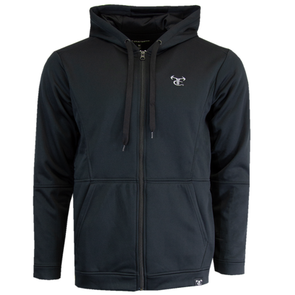 Full Zip Performance Hoodie - Black