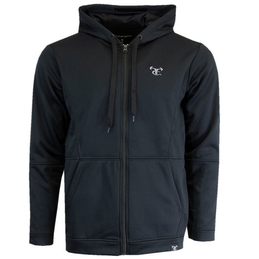 Full Zip Performance Hoodie - Black