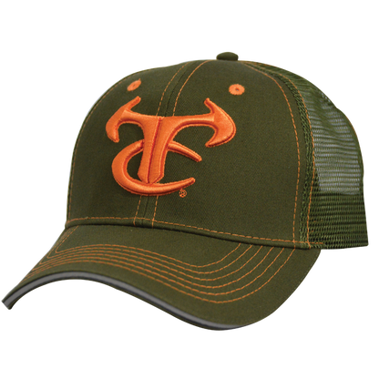 Logo Mesh Back Cap - OD Green/Orange 3D TTC Logo