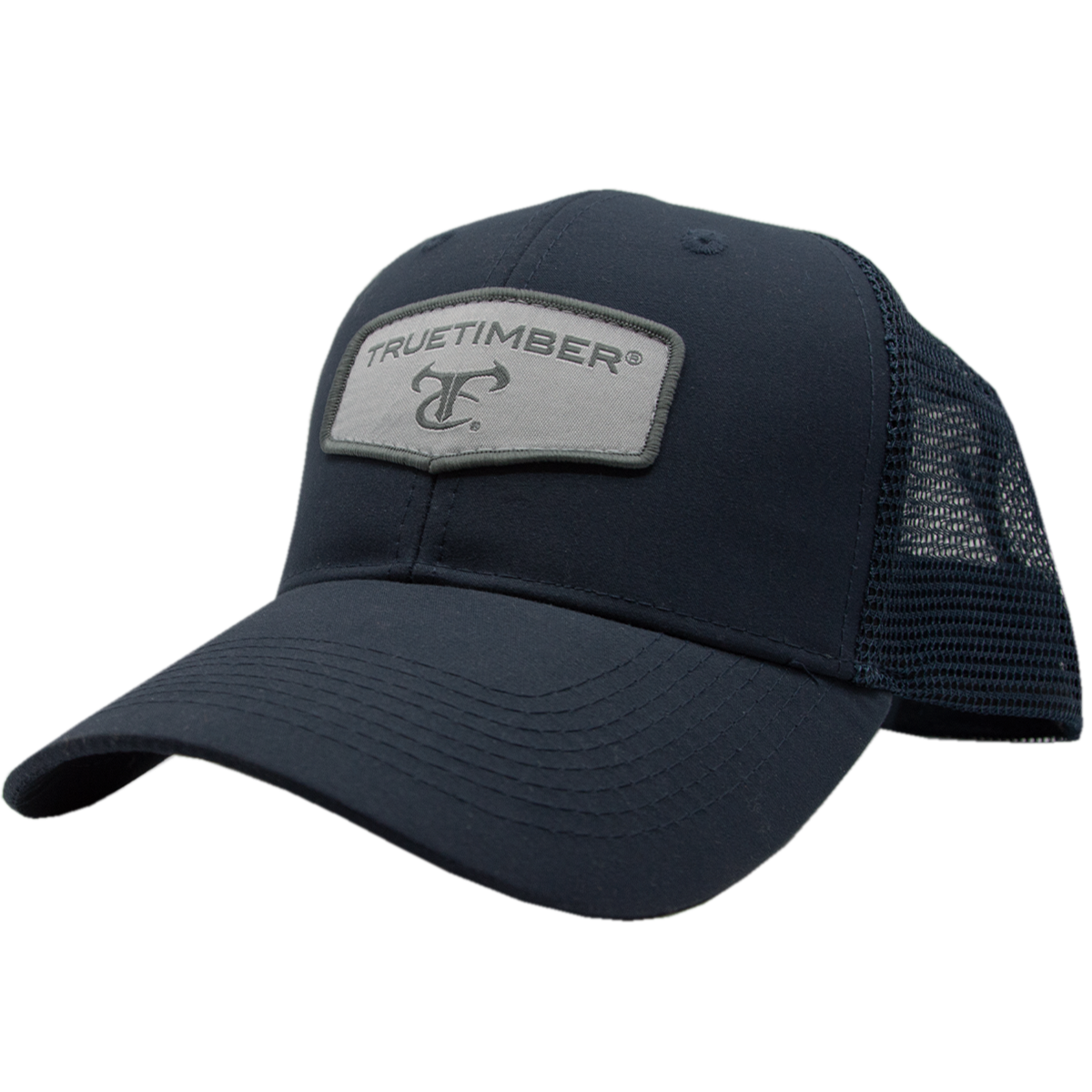 Navy Mesh Cap with Gray Patch