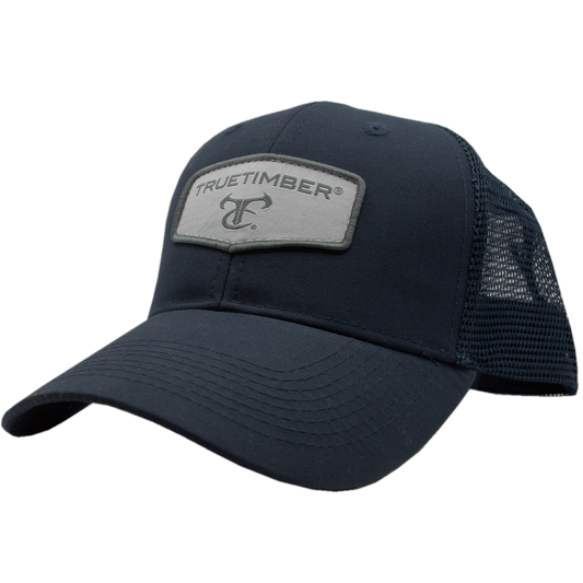 Navy Mesh Cap with Gray Patch