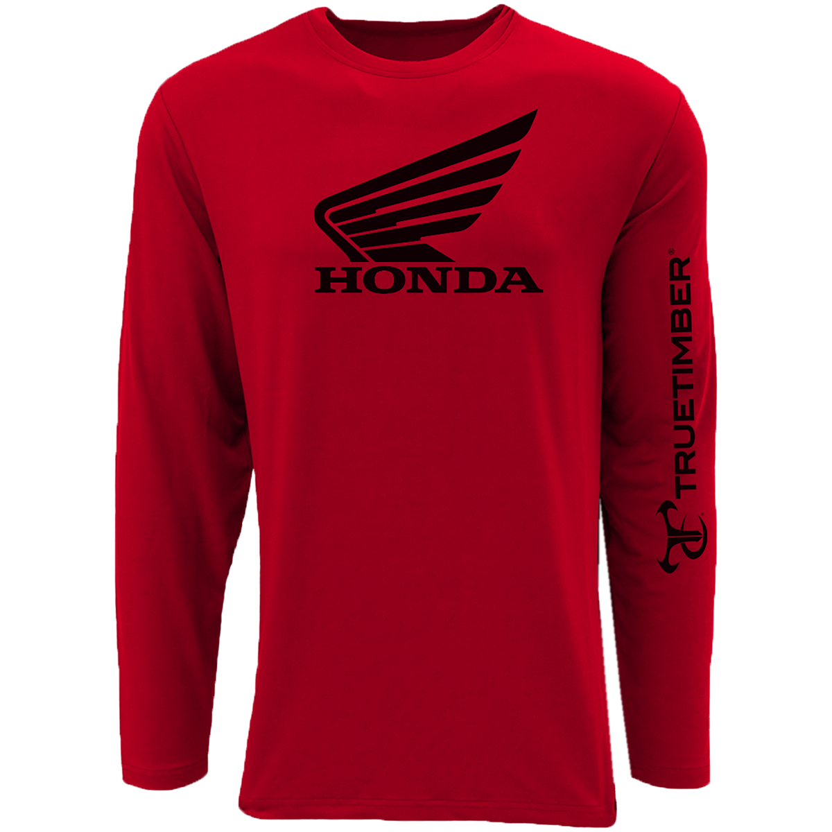 Honda TrueTimber Red Hot Long Sleeve Performance Tee - Black Logo