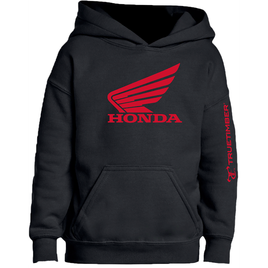 Honda TrueTimber Youth Pullover Hoodie - Black/Red