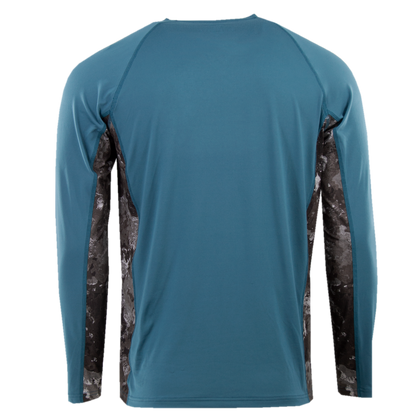 RipWater LS Crew - Mallard Blue/Midnight Camo