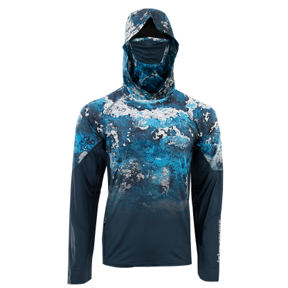 SightCast All-in-One Gradient Hoodie - Rift Camo/Steel Blue