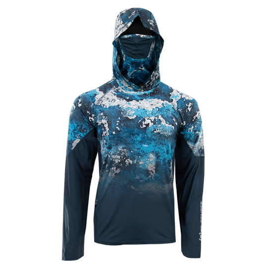 SightCast All-in-One Gradient Hoodie - Rift Camo/Steel Blue