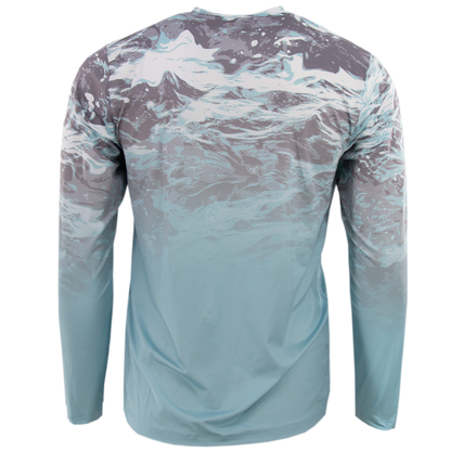 LS Gradient Crew - Kenai Aqua/Sky Blue