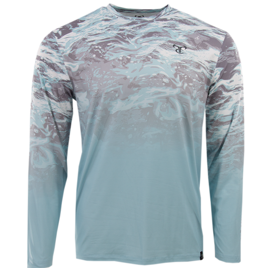 LS Gradient Crew - Kenai Aqua/Sky Blue