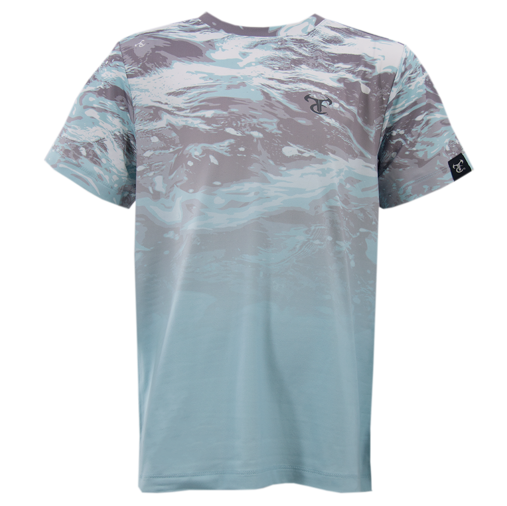 Youth SS Gradient Crew - Kenai Aqua/Sky Blue