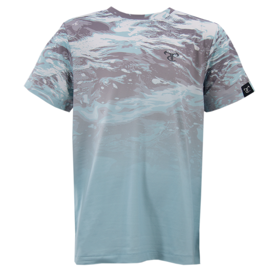 Youth SS Gradient Crew - Kenai Aqua/Sky Blue