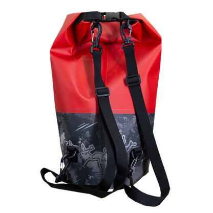 15L Round Dry Bag - Red Hot/Viper Urban