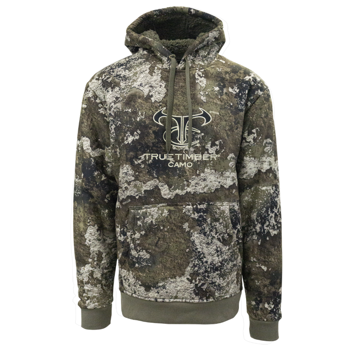 High Pile Fleece Hoodie with TrueTimber logo- Strata